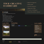 Notion Artist Business Studio | Creative Dashboard Template