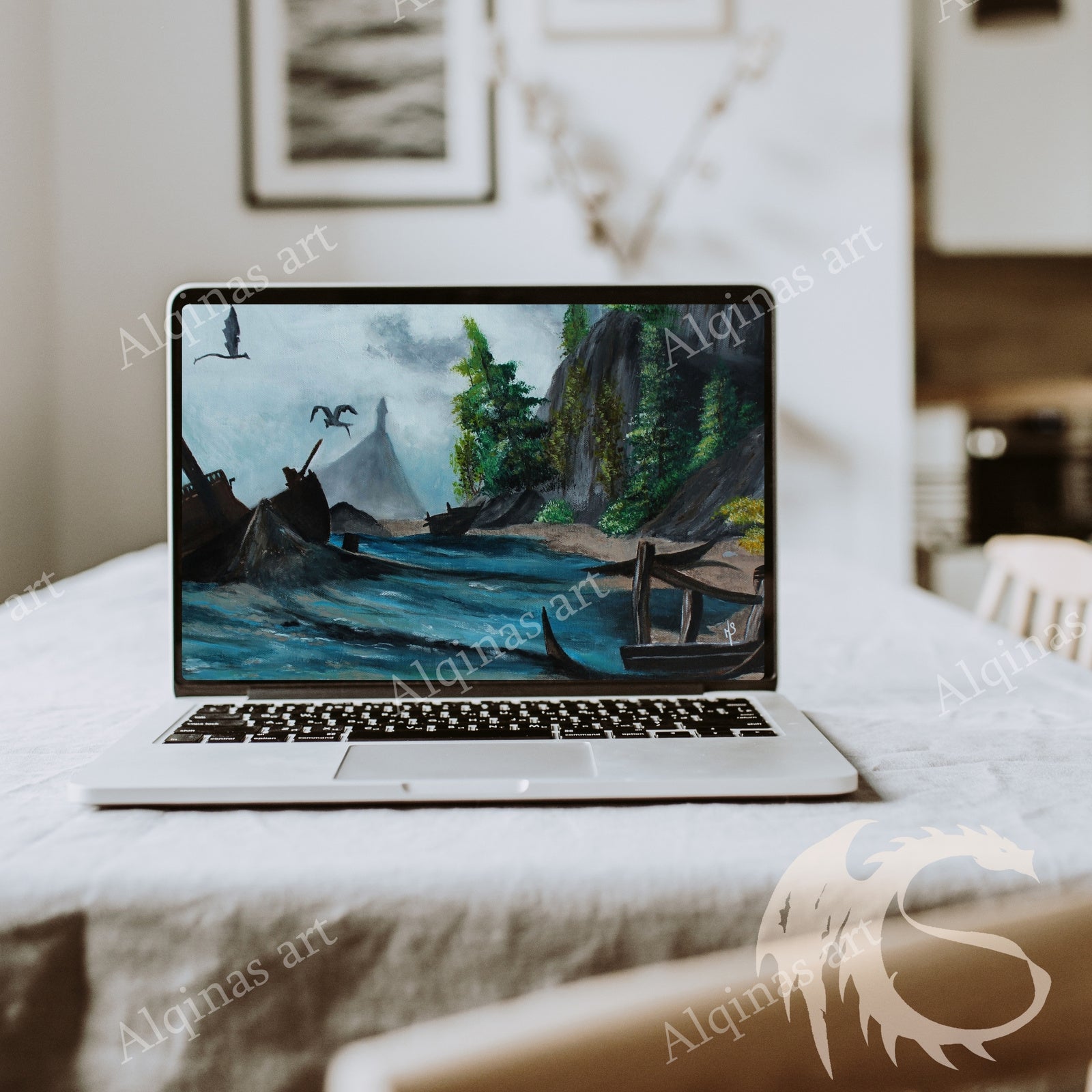 Black and Grey Minimalist Laptop Mockup Instagram Post – 1