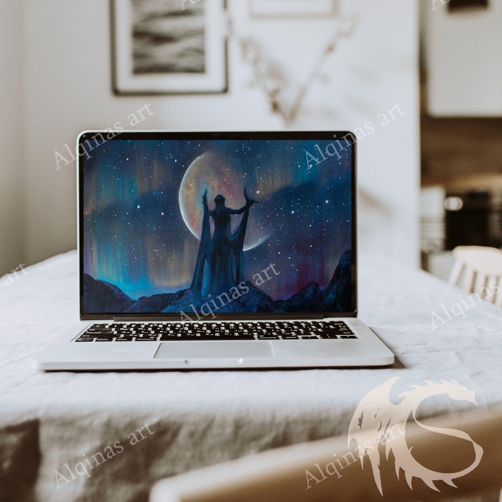 Black and Grey Minimalist Laptop Mockup Instagram Post – 1