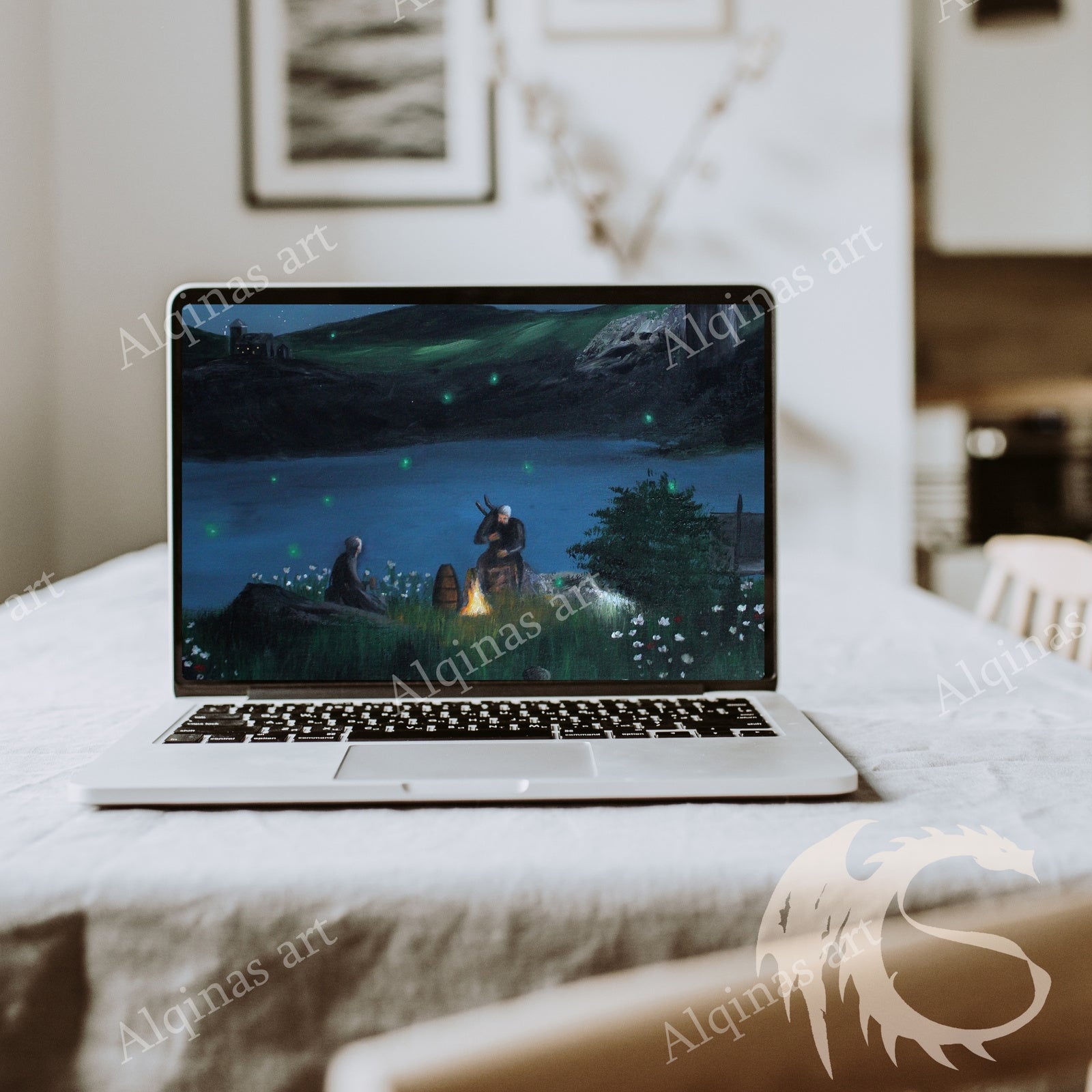 Black and Grey Minimalist Laptop Mockup Instagram Post – 1