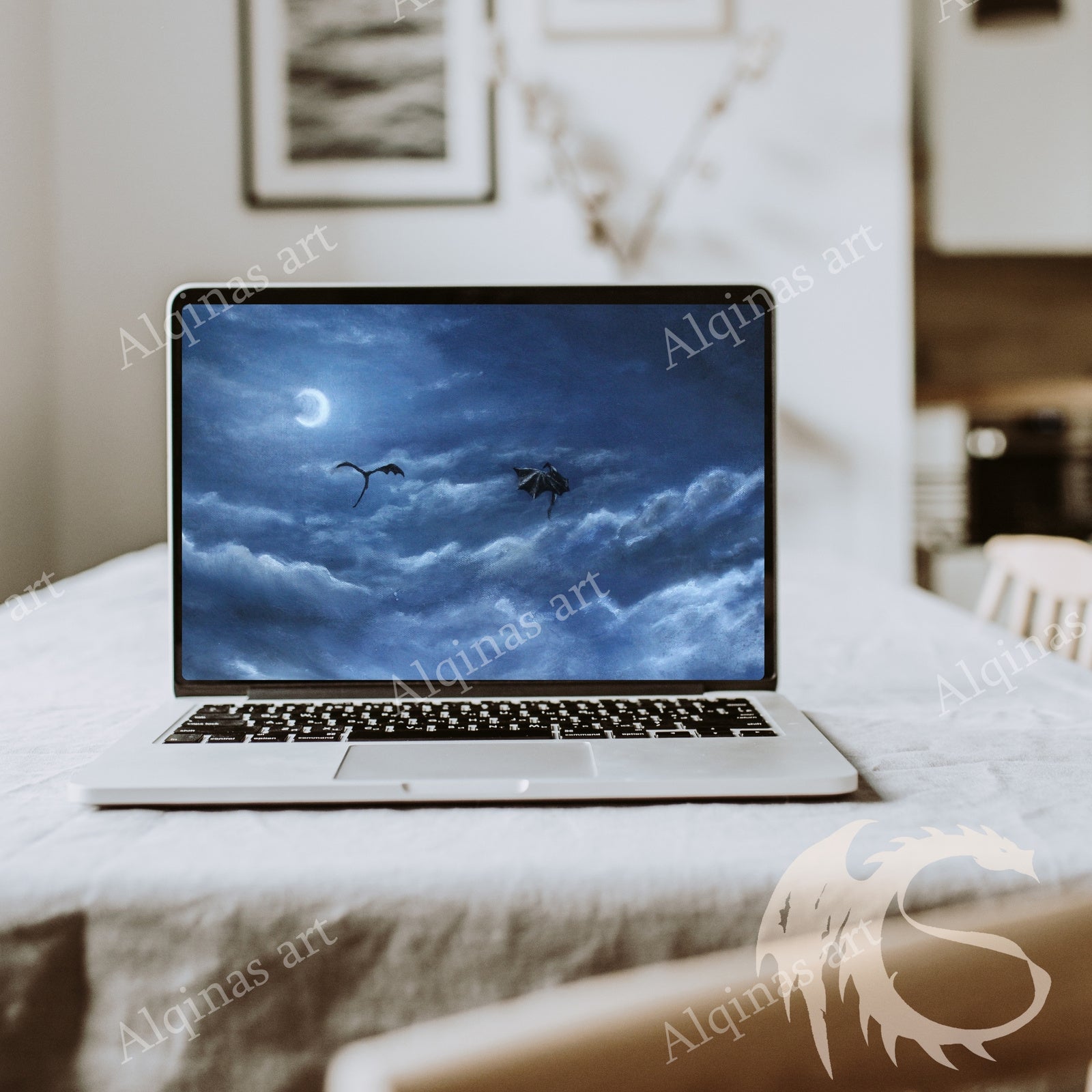 Black and Grey Minimalist Laptop Mockup Instagram Post – 1
