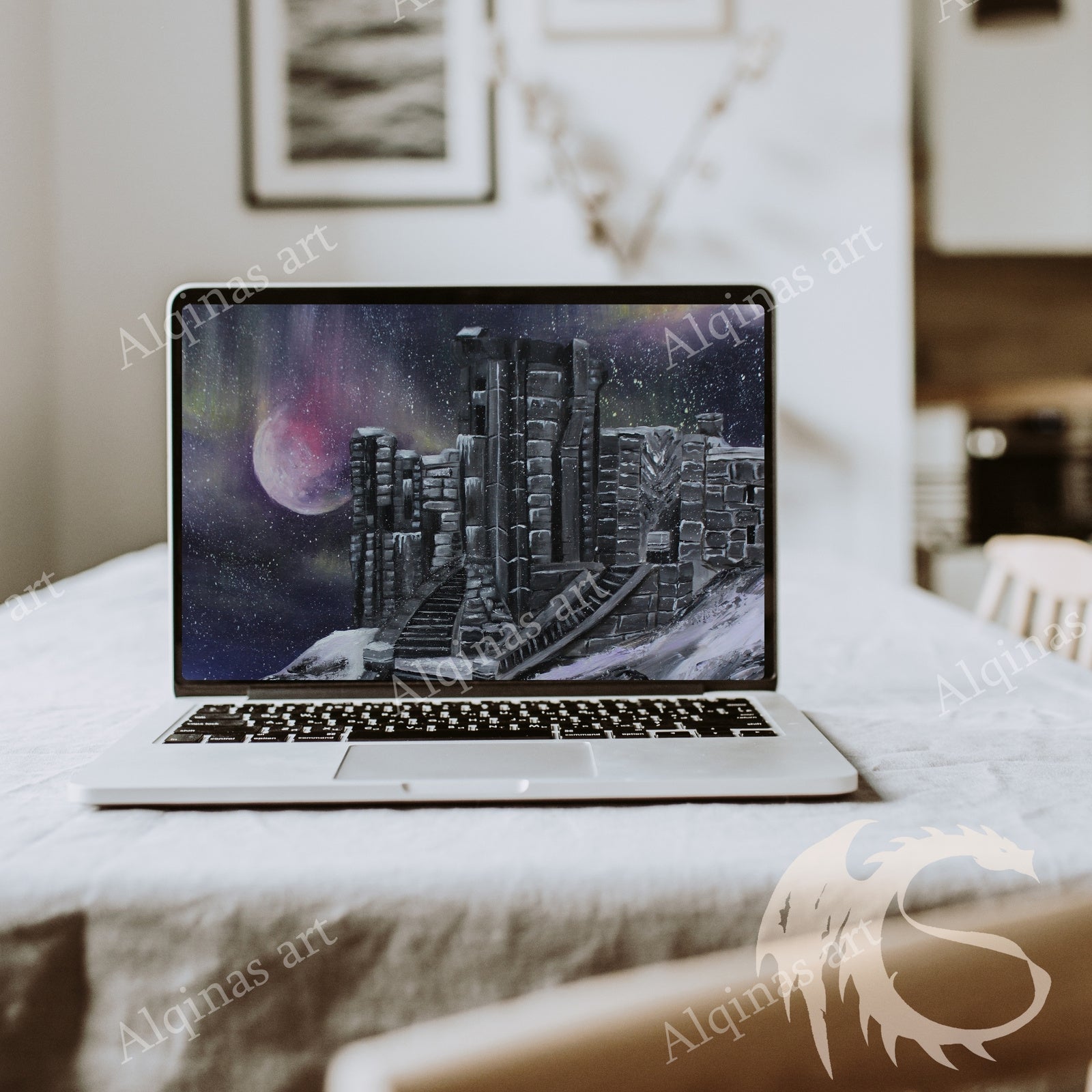 Black and Grey Minimalist Laptop Mockup Instagram Post – 1