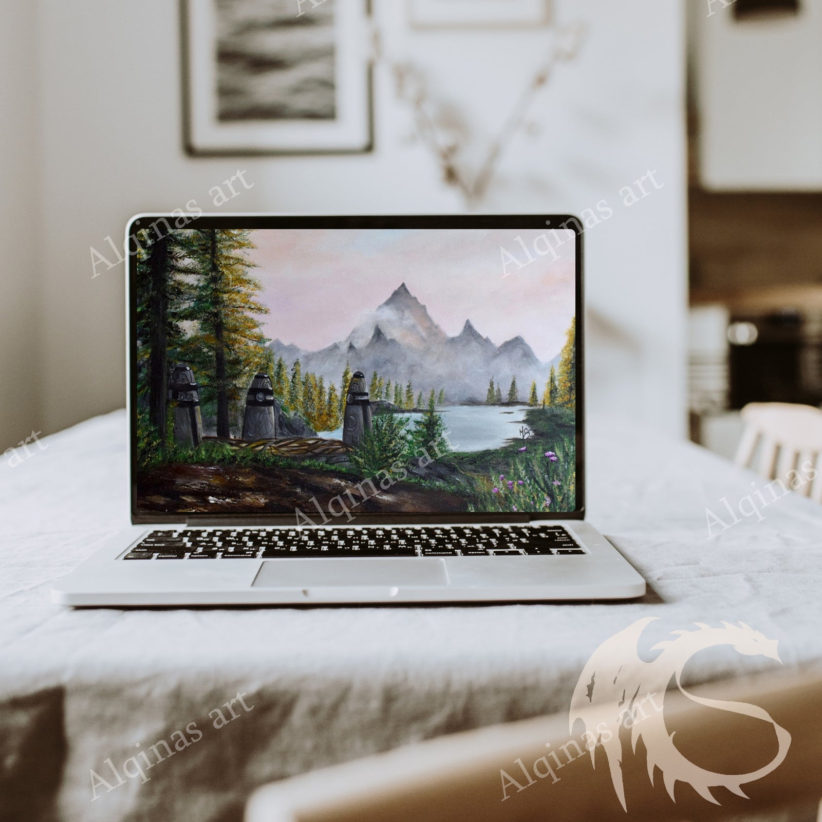 Black and Grey Minimalist Laptop Mockup Instagram Post – 1