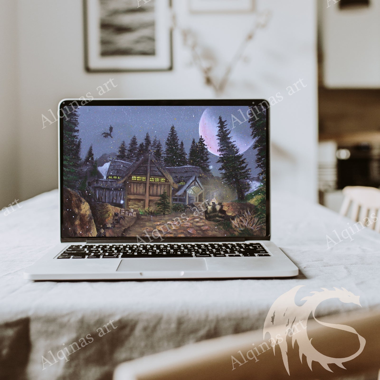 Black and Grey Minimalist Laptop Mockup Instagram Post – 1