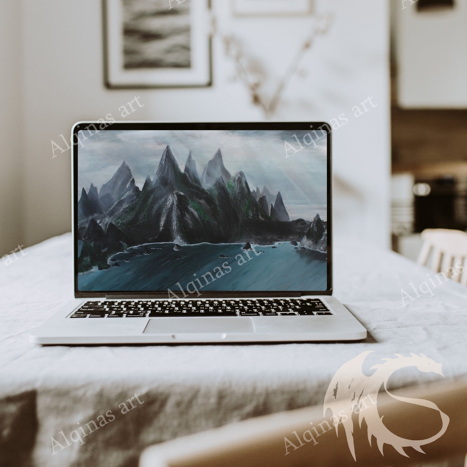 Black and Grey Minimalist Laptop Mockup Instagram Post – 1