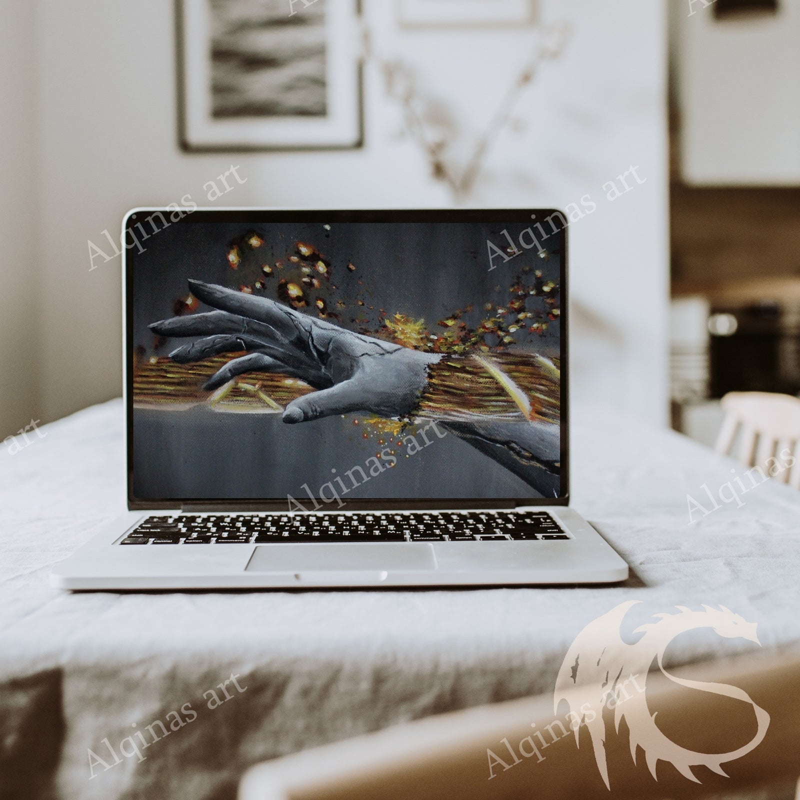 Black and Grey Minimalist Laptop Mockup Instagram Post – 1