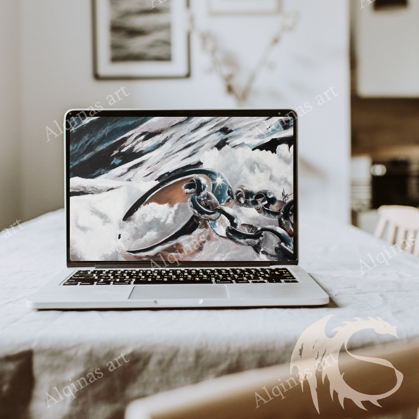 Black and Grey Minimalist Laptop Mockup Instagram Post – 1