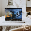 Black and Grey Minimalist Laptop Mockup Instagram Post – 1