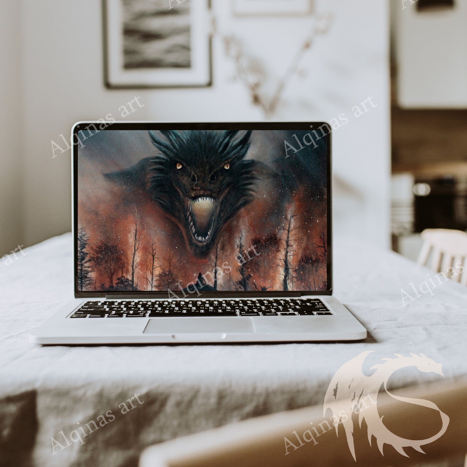 Black and Grey Minimalist Laptop Mockup Instagram Post – 1
