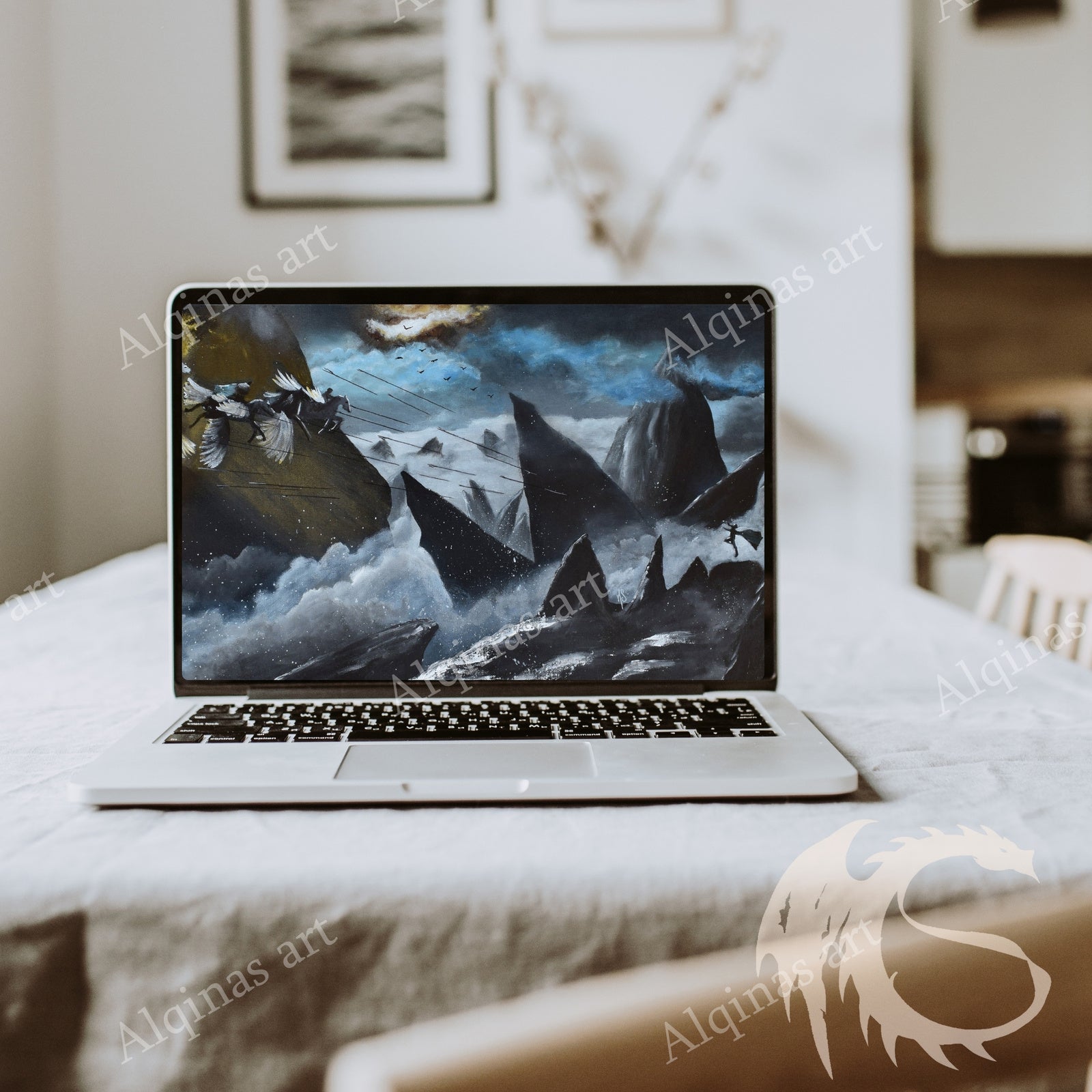 Black and Grey Minimalist Laptop Mockup Instagram Post – 1