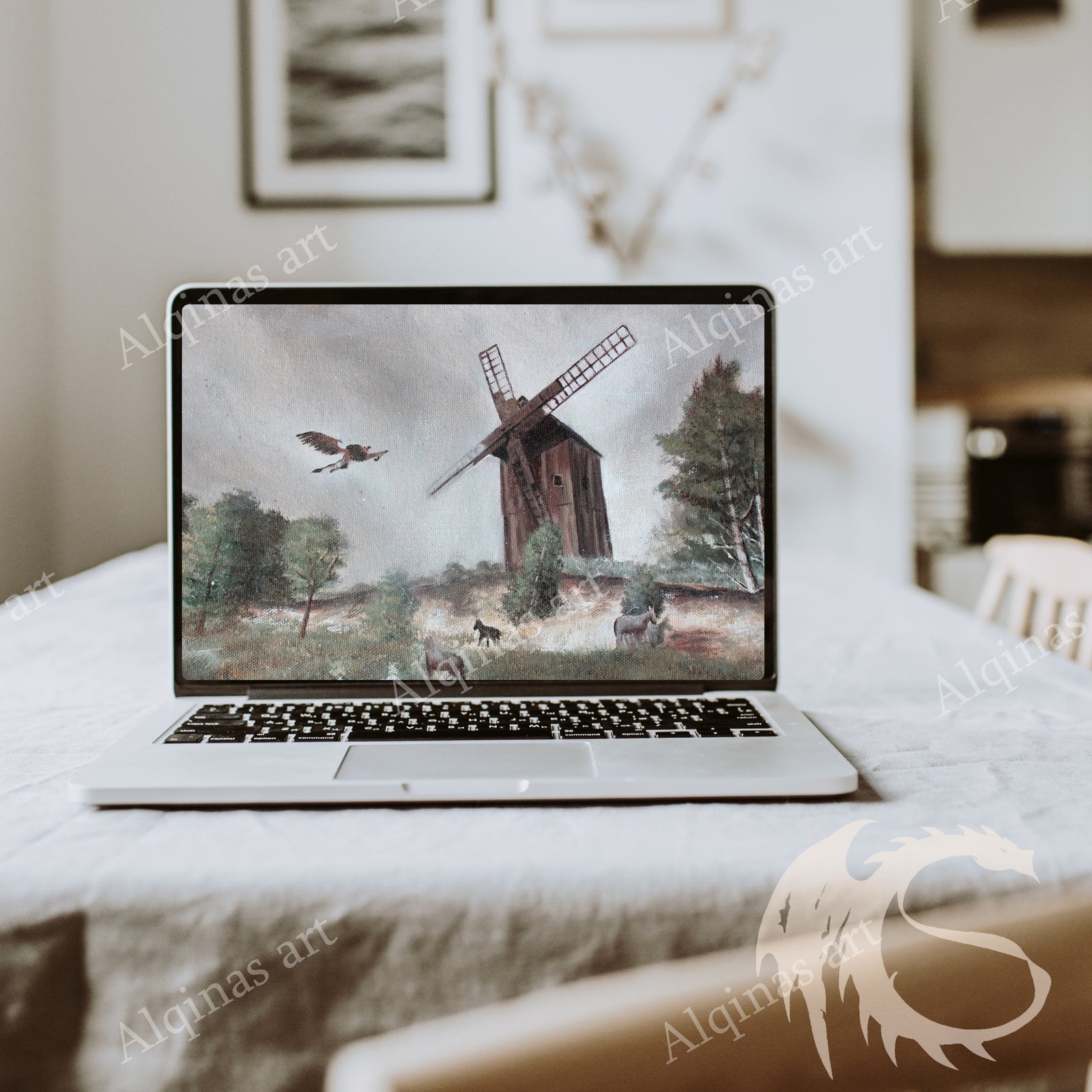 Black and Grey Minimalist Laptop Mockup Instagram Post – 1