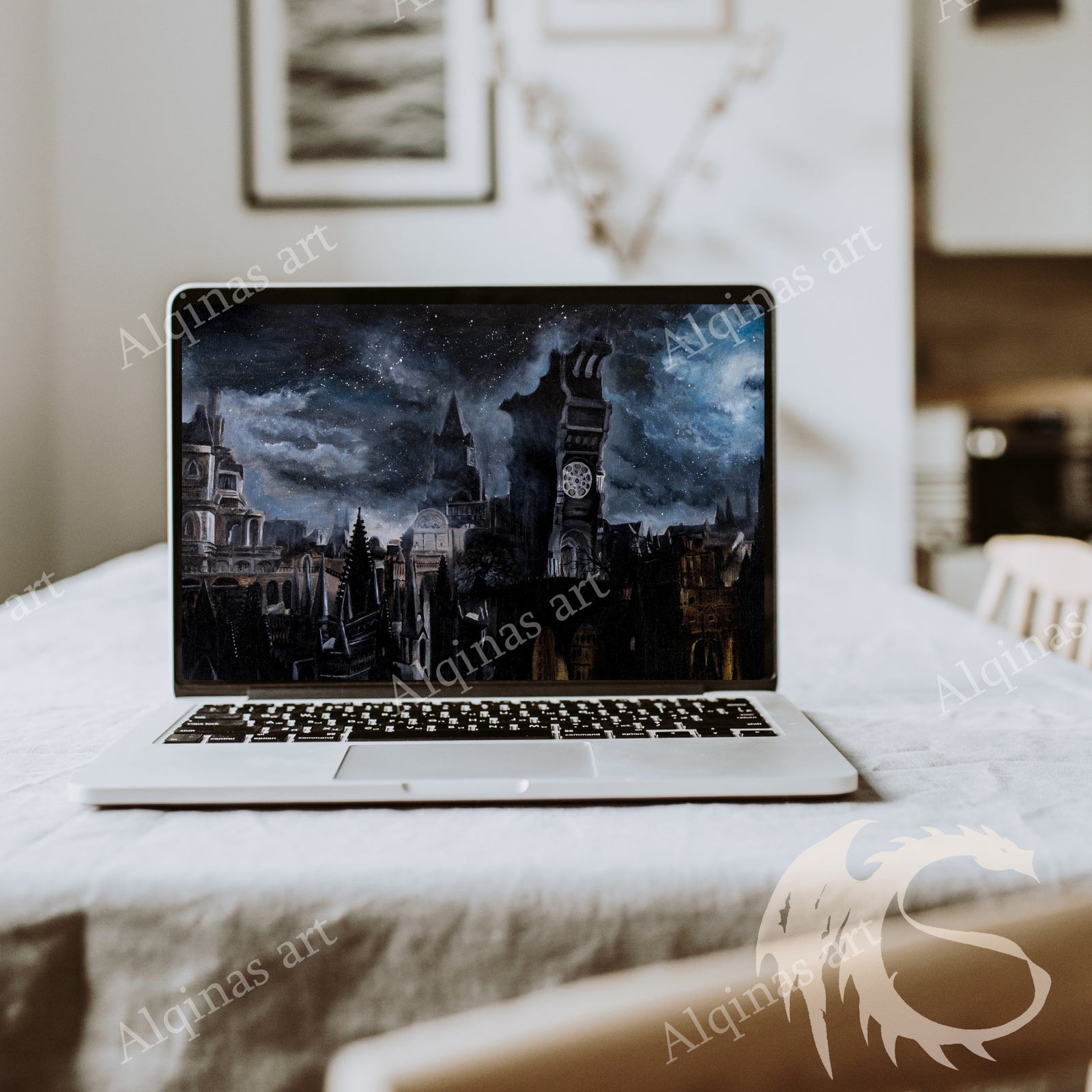 Black and Grey Minimalist Laptop Mockup Instagram Post – 1