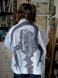 Veste en jean peinte à la main | Xénomorphe Alien 👽