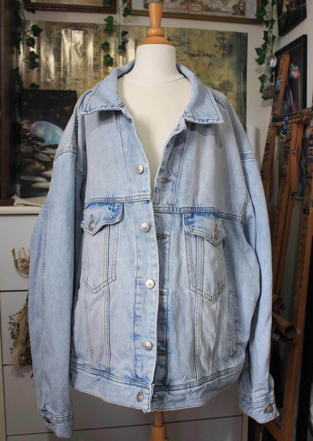 Veste en jean peinte à la main | Xénomorphe Alien 👽